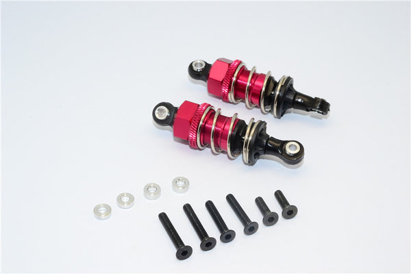 1/10 Touring -Plastic Ball Top Damper (50mm) With Washers & Screws - 1Pr Set Red - JTeamhobbies