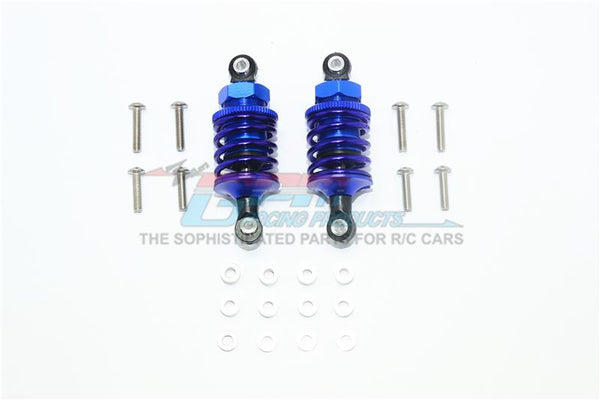 Aluminum Front Or Rear Spring Dampers (50mm) For 1:10 R/C Cars - 1Pr Set Blue
