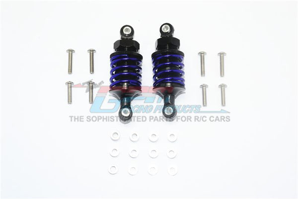 Aluminum Front Or Rear Spring Dampers (50mm) For 1:10 R/C Cars - 1Pr Set Black