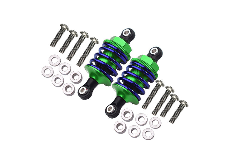 Aluminum Front Or Rear Spring Dampers (53mm) For 1:10 R/C Cars Upgrade Parts - Green