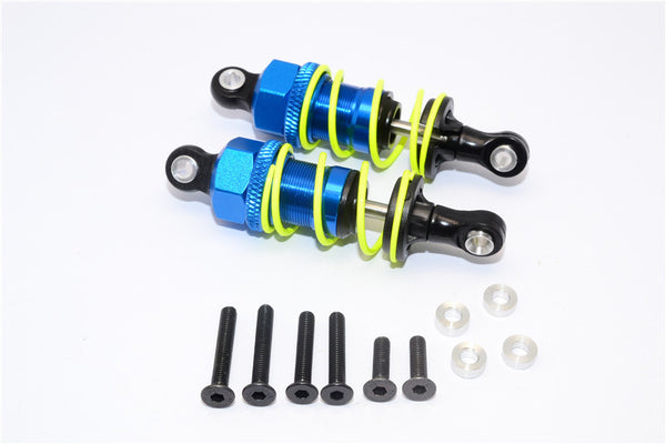 1/10 Touring - Plastic Ball Top Damper (55mm) With Washers & Screws - 1Pr Set Blue - JTeamhobbies