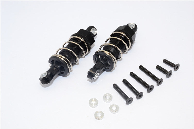 1/10 Touring - Plastic Ball Top Damper (55mm) With Washers & Screws - 1Pr Set Black - JTeamhobbies