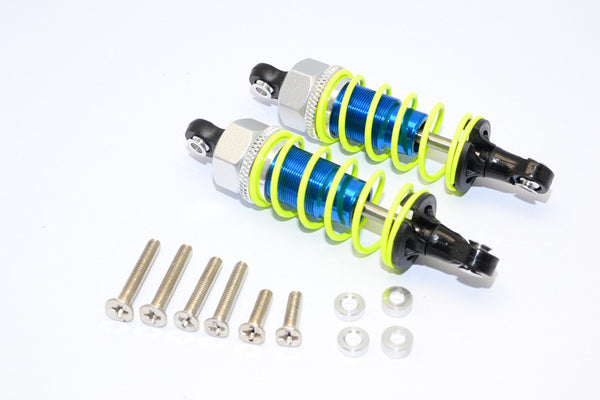 1/10 Touring - Plastic Ball Top Damper (65mm) With Washers & Screws - 1Pr Set Blue - JTeamhobbies