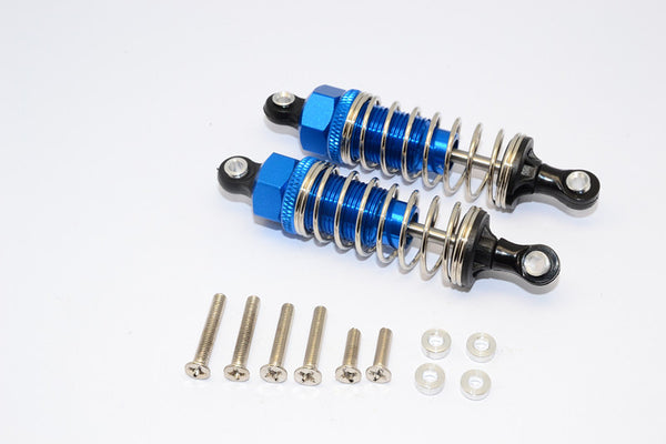 1/10 Touring - Plastic Ball Top Damper (70mm) With Washers & Screws - 1Pr Set Blue - JTeamhobbies