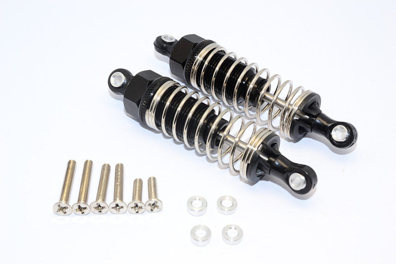1/10 Touring - Plastic Ball Top Damper (70mm) With Washers & Screws - 1Pr Set Black - JTeamhobbies