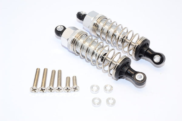 1/10 Touring - Plastic Ball Top Damper (70mm) With Washers & Screws - 1Pr Set Silver - JTeamhobbies