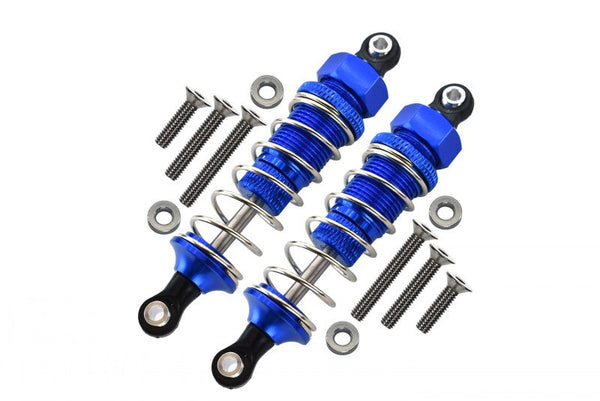 1/10 RC Touring - Blue Plastic Ball Top Damper (75mm) With Washers & Screws - 1 Pair Set