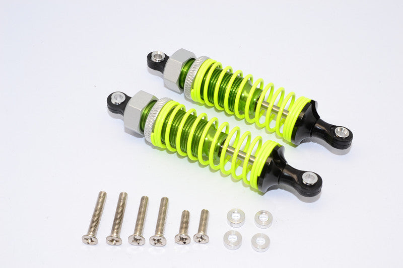 1/10 Touring - Plastic Ball Top Damper (75mm) With Washers & Screws - 1Pr Set Green - JTeamhobbies