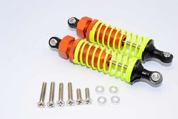 1/10 Touring - Plastic Ball Top Damper (75mm) With Washers & Screws - 1Pr Set Orange - JTeamhobbies