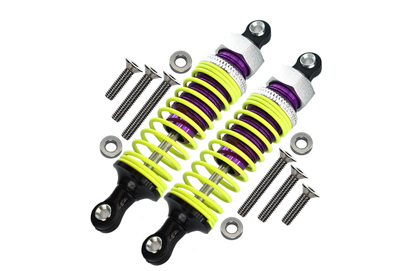 1/10 Touring - Plastic Ball Top Damper (75mm) With Washers & Screws - 1Pr Set Purple