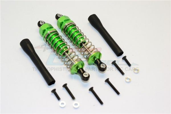 Off Road - Plastic Ball Top Damper (85mm) With Dust-Proof Black Plastic Cover & Washers & Screws - 1Pr Set Green
