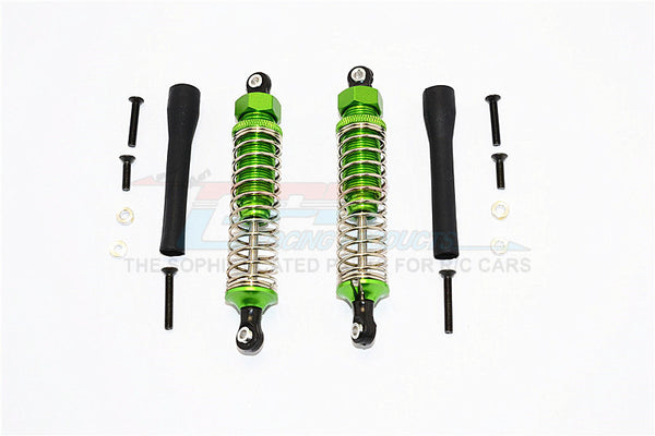 Off Road - Plastic Ball Top Damper  (90mm) With Dust-Proof Black Plastic  Cover & Washers & Screws - 1Pr Set Green