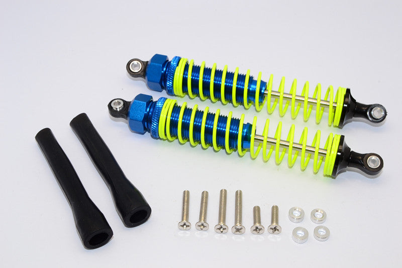 Off-Road - Plastic Ball Top Damper (105mm) With Dust-Proof Black Plastic Cover & Washers & Screws - 1Pr Set Blue
