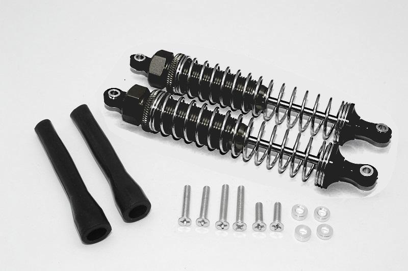 Off-Road - Plastic Ball Top Damper (105mm) With Dust-Proof Black Plastic Cover & Washers & Screws - 1Pr Set Black