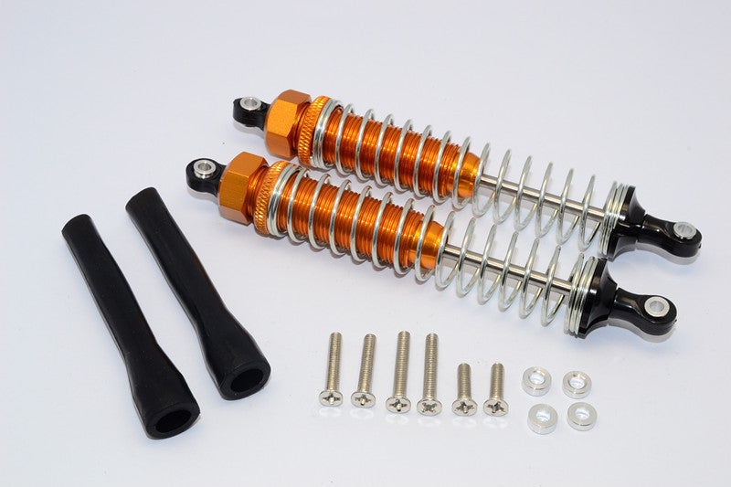 Off-Road - Plastic Ball Top Damper (105mm) With Dust-Proof Black Plastic Cover & Washers & Screws - 1Pr Set Gold