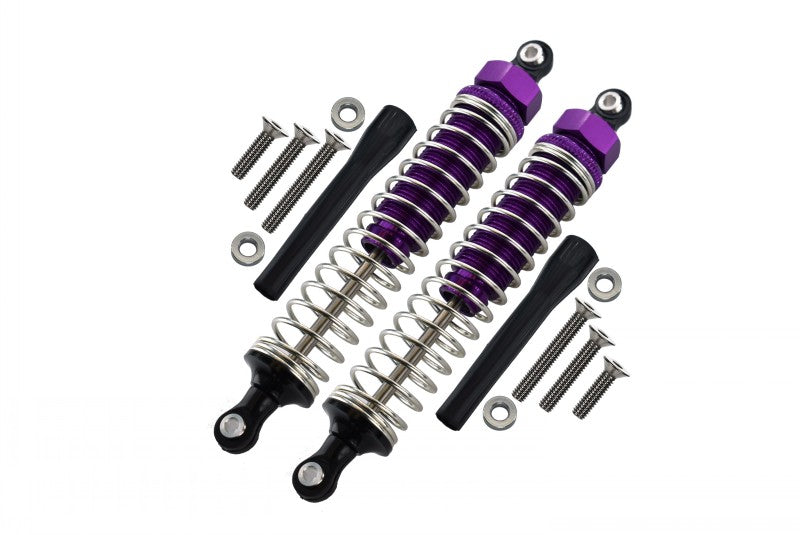 Off-Road - Plastic Ball Top Damper (105mm) With Dust-Proof Black Plastic Cover & Washers & Screws - 1Pr Set Purple