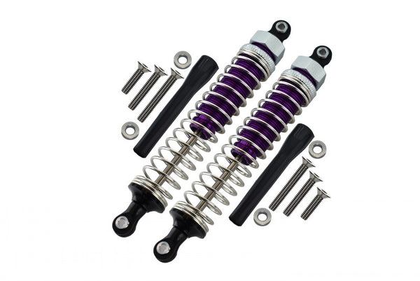 Off-Road - Plastic Ball Top Damper (105mm) With Dust-Proof Black Plastic Cover & Washers & Screws - 1Pr Set Purple