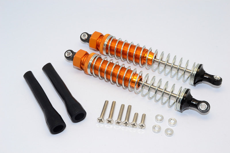 Off-Road - Plastic Ball Top Damper (110mm) With Dust-Proof Black Plastic Cover & Washers & Screws - 1Pr Set Gold
