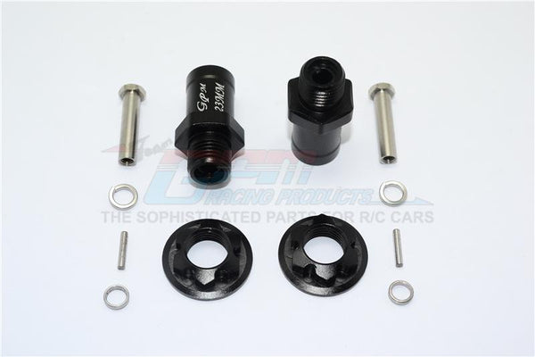 Aluminum Rear Wheel Hex Adaptors 23mm - 1 Set Black