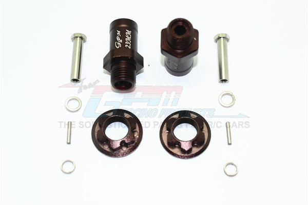 Aluminum Rear Wheel Hex Adaptors 23mm - 1 Set Brown