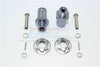 Aluminum Rear Wheel Hex Adaptors 23mm - 1 Set Gray Silver