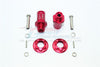 Aluminum Rear Wheel Hex Adaptors 23mm - 1 Set Red