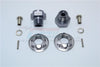 Aluminum Front Wheel Hex Adaptors 8mm - 1 Set Gray Silver