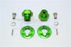Aluminum Front Wheel Hex Adaptors 8mm - 1 Set Green