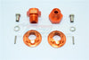 Aluminum Front Wheel Hex Adaptors 8mm - 1 Set Orange