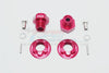 Aluminum Front Wheel Hex Adaptors 8mm - 1 Set Red