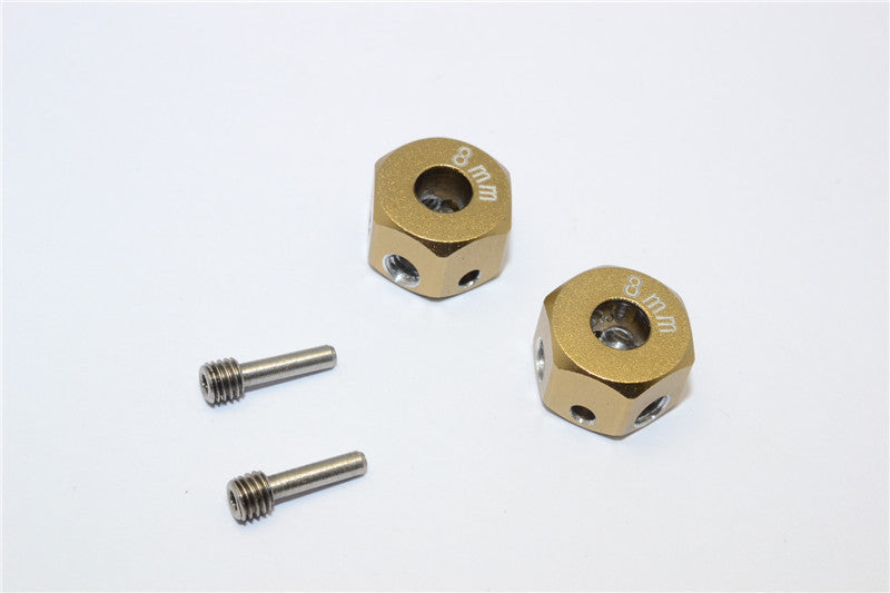 Aluminum Universal Hex Adapter 12mmx8mm - 2Pcs Set Titanium