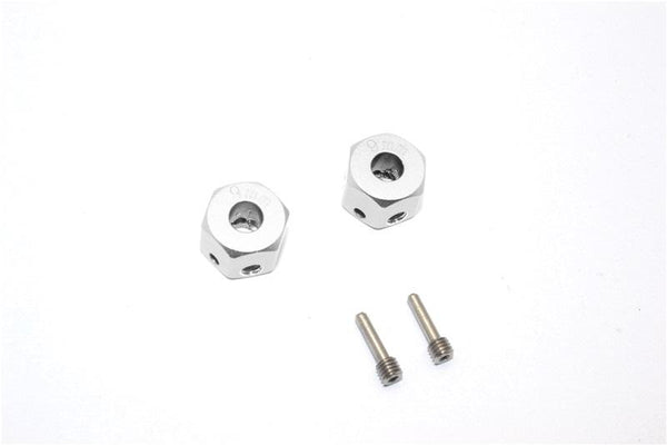 Aluminum Universal Hex Adapter 12mmX9mm - 2Pcs Set Silver