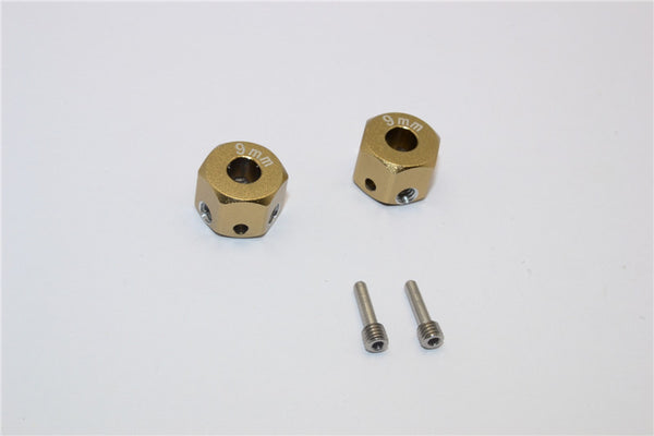 Aluminum Universal Hex Adapter 12mmx9mm - 2Pcs Set Titanium