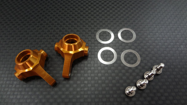 Team Associated RC18T Aluminum Front Knuckle Arm With Screws - 1Pr Set Gold