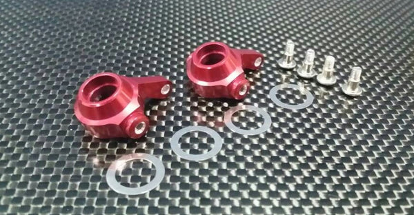 Team Associated RC18T Aluminum Front Knuckle Arm With Screws - 1Pr Set Red