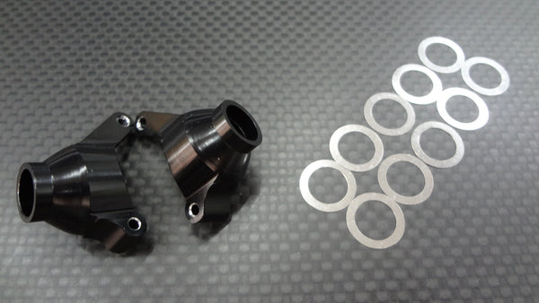 Team Associated RC18T Aluminum Rear Knuckle Arm With Shims - 1Pr Set Black