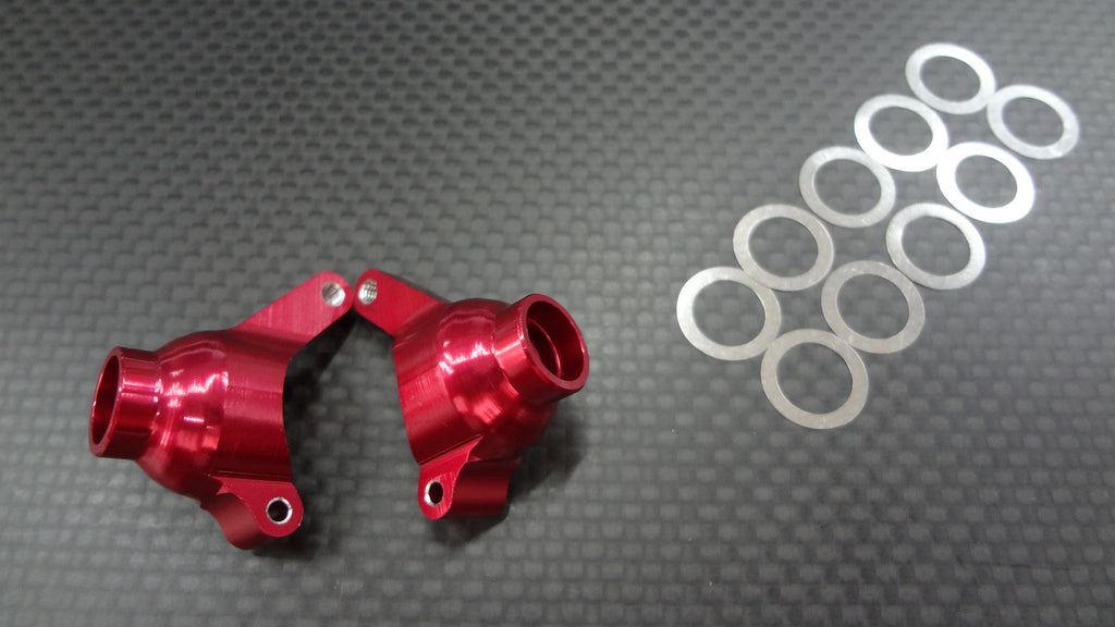 Team Associated RC18T Aluminum Rear Knuckle Arm With Shims - 1Pr Set Red