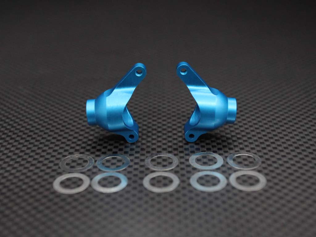 Team Associated RC18T Aluminum Rear Knuckle Arm With Shims - 1Pr Set Blue