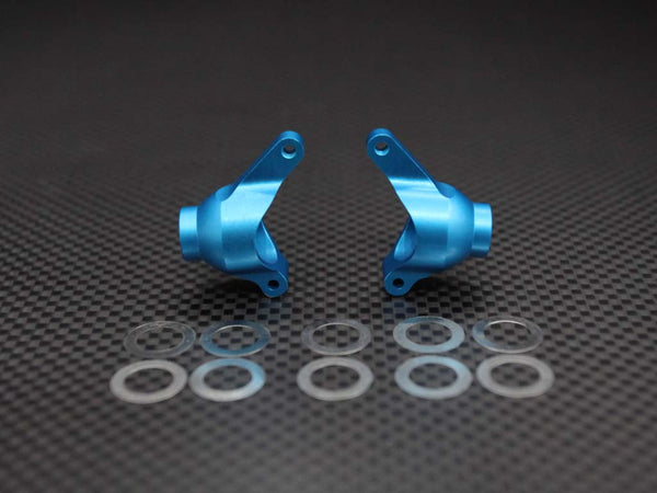 Team Associated RC18T Aluminum Rear Knuckle Arm With Shims - 1Pr Set Blue