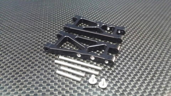 Team Associated RC18T Aluminum Front Lower Arm With Pins & Screws - 1Pr Set Black