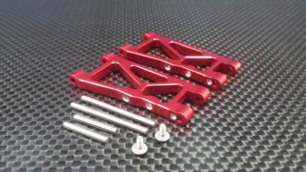 Team Associated RC18T Aluminum Front Lower Arm With Pins & Screws - 1Pr Set Red