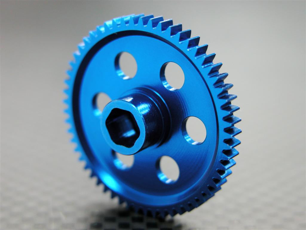 Team Associated RC18T Aluminum Main Gear (55T) - 1Pc Blue