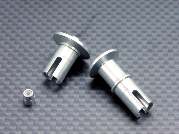 Team Associated RC18T Aluminum Front/Rear Ball Differential Joint With Lock Nut - 2 Pcs Set Silver