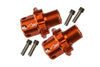 Aluminum 13mm Hex Adapters For Arrma TYPHON / TALION / KRATON / SENTON / OUTCAST / NOTORIOUS / INFRACTION / LIMITLESS - 1Pr Set Orange