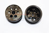 Aluminum+ Plastic Beadlock Weighted Wheels With Weight Holder & Bearings Suitable For All 2.2'' Tires - 1Pr Set Black