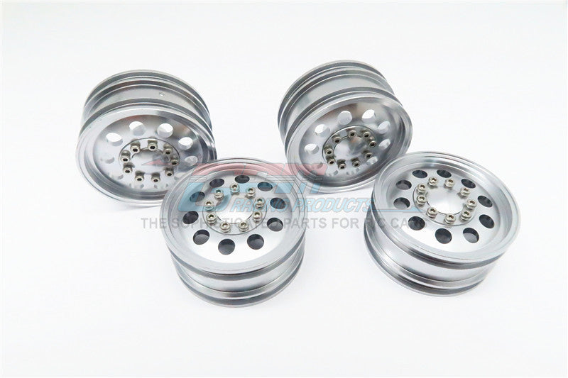 Tamiya CC01 Aluminum Front & Rear 1:10 Wheel (10 Holes) - 2Prs Set Gray Silver