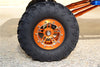 Aluminum 5 Poles Sparkling Wheels In Silver Edge For 1.9" Tire With Hex Tool - 1Pr Set Orange