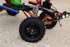 Plastic 6 Poles Simulation Wheels In Black Screws With 1.9" Crawler Tire & 12mm Hex Tool - 1Pr Blue