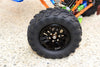 Plastic 6 Poles Simulation Wheels In Black Screws With 1.9" Crawler Tire & 12mm Hex Tool - 1Pr Blue