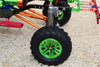 Plastic 6 Poles Simulation Wheels In Black Screws With 1.9" Crawler Tire & 12mm Hex Tool - 1Pr Blue